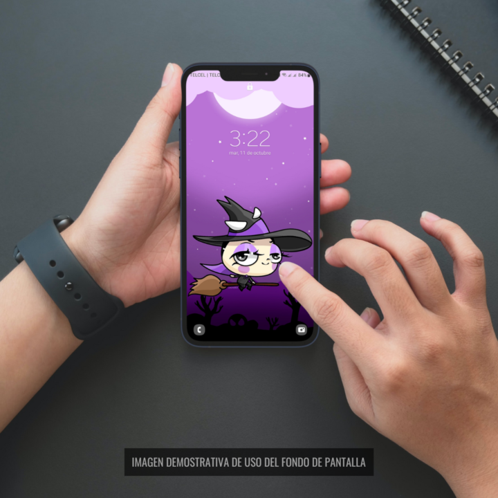 Fondo de pantalla de Halloween con Wichi para teléfono móvil