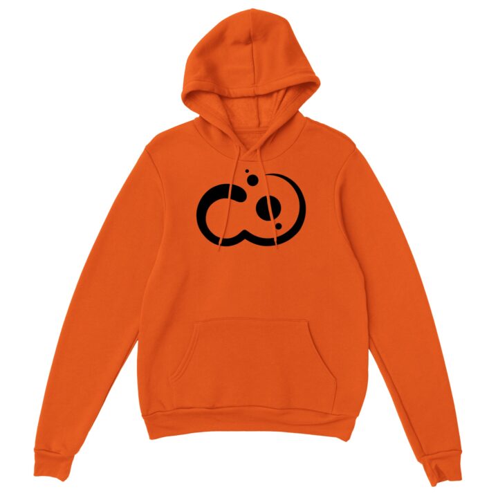 Hoodie naranja unisex del Fan Club de Wachiverso Clásico